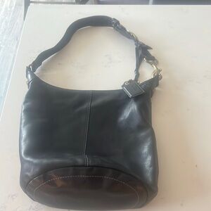 Gently used Coach purse, Black. Authentic real leather